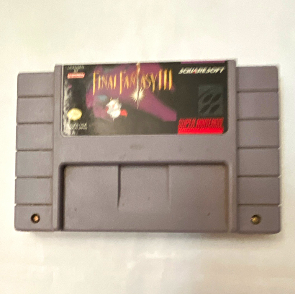 Square Soft Final Fantasy III Nintendo SNES Game Cartridge NTSC-U/C (US/CA)