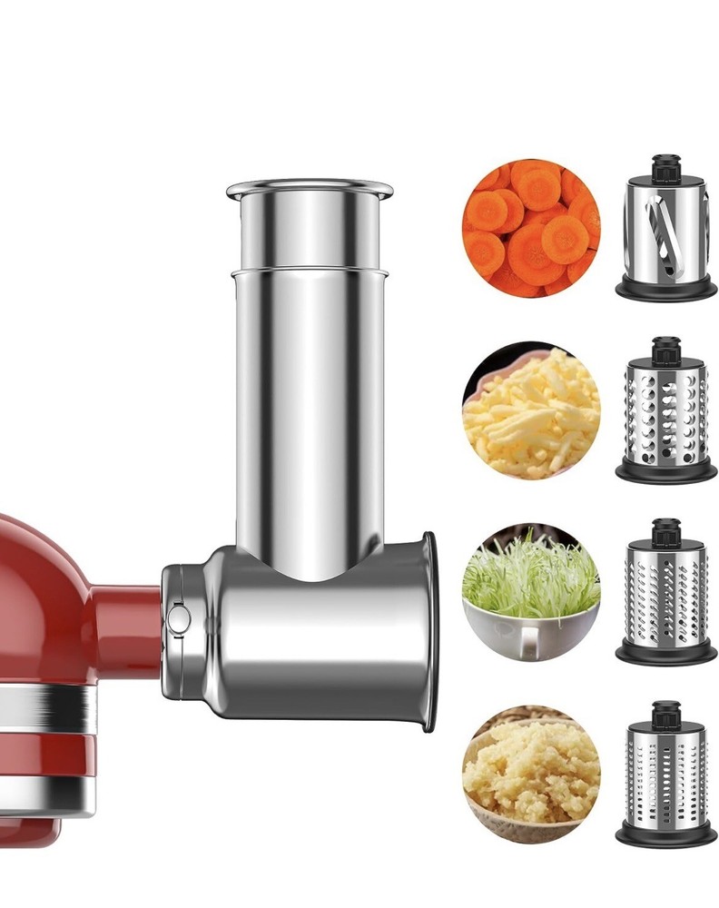 Stainless Steel Slicer Shredder Attachment for KitchenAid Stand Mixer