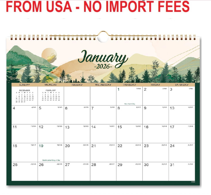 2026 Wall Calendar - 12 Months Wall Calendar 2026 from JAN.2026 - DEC.2026, 14.8