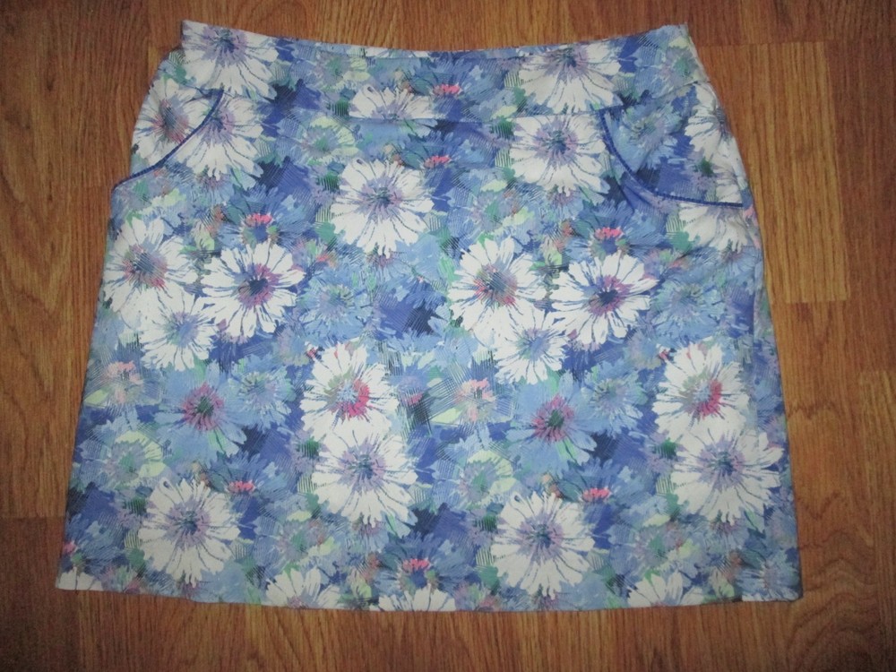 Womens EP NEW YORK athletic golf  skort skirt built n spandex shorts sz M Md Med