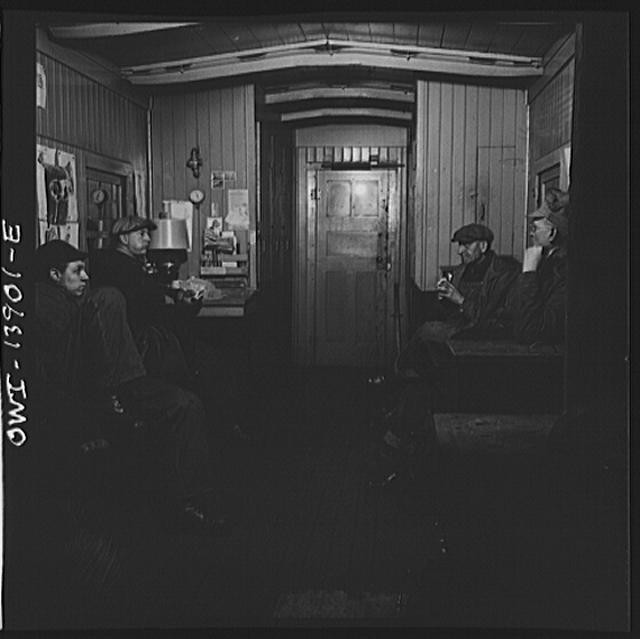 Chicago Illinois 1910s Indiana Harbor Belt Railroad Freight Office Men Interior