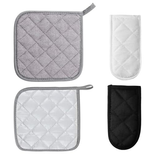 4-Pack Heat-Resistant Kitchen Pot Holders & Hot Handle Covers