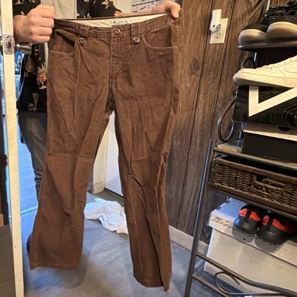 Columbia Brown Corduroy Casual Pants Men's Size 10 Waist 42 Straight Leg