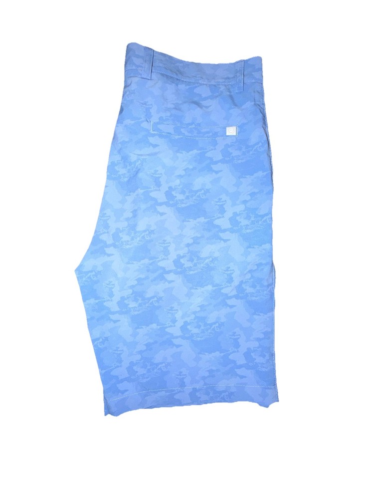 Peter Millar Shorts Mens 33 Blue Camo Crown Sport Shackleford Performance Golf