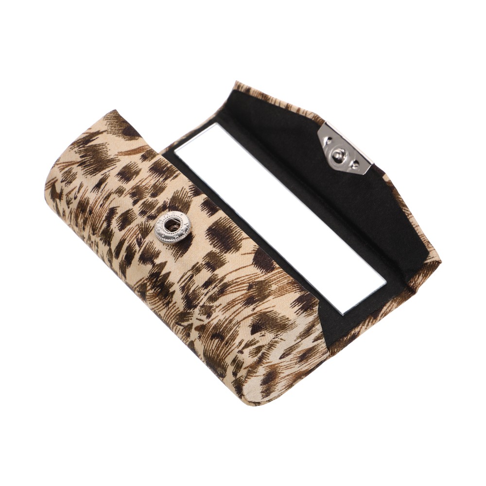 Embroidered Lipstick Box Travel Case with Mirror for Women Gloss
