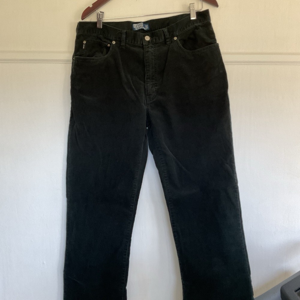 Polo Ralph Lauren Men's Black Corduroy Pants Size 36 X 34