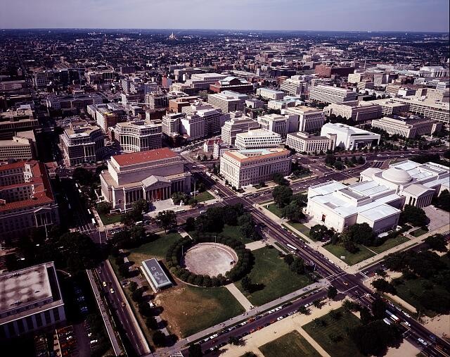 Photo:Washington DC 1980s Aerial View Downtown Federal Buildings