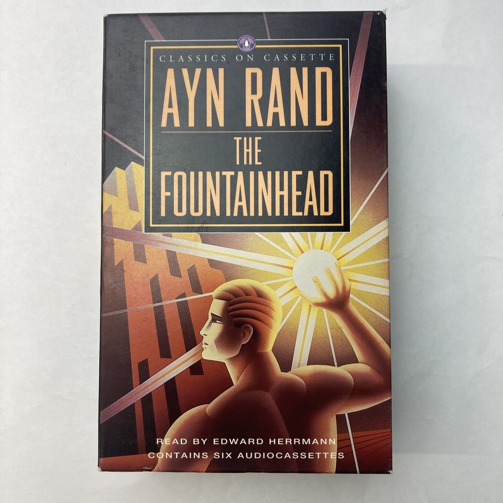 Ayn Rand The Fountainhead Cassette Audio Box Set Edward Hermann