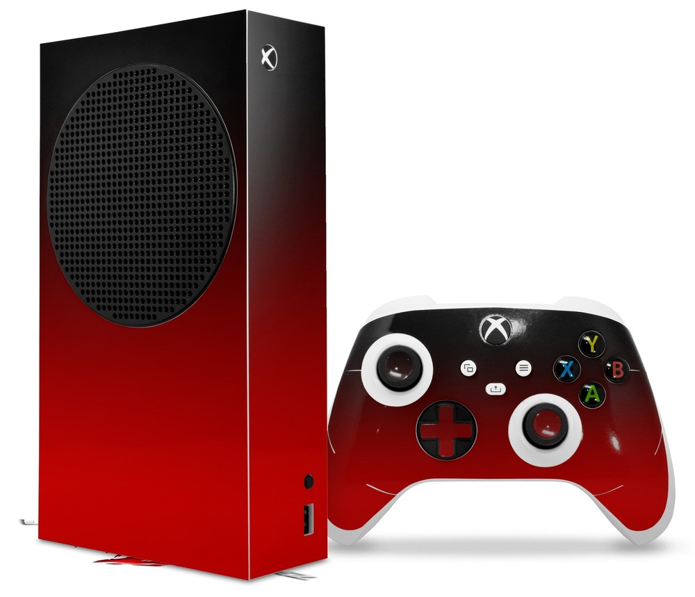 Skins XBOX Series S Console Controller Smooth Fades Red Black