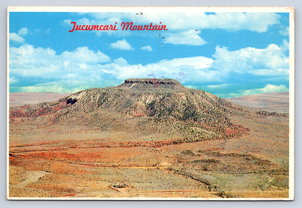 Vintage Postcard Tucumcari Mountain New Mexico Chief Geronimo