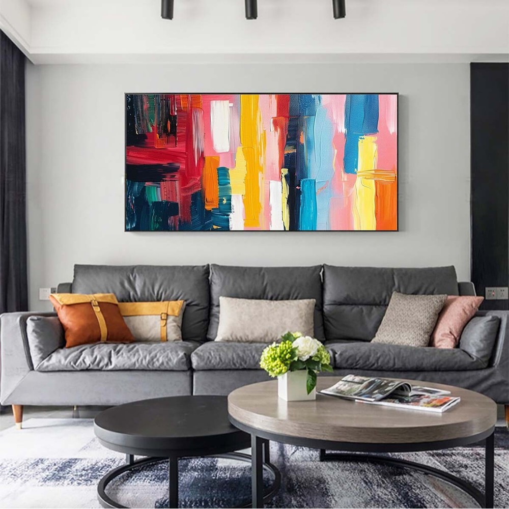 Original Graffiti Abstract Hand painted Oil Painting On Canvas Home Decor #017-image