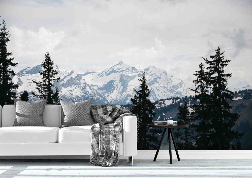 3D Forest Snow Mountain Landscape Wall Murals Wallpaper Murals Wall Sticker