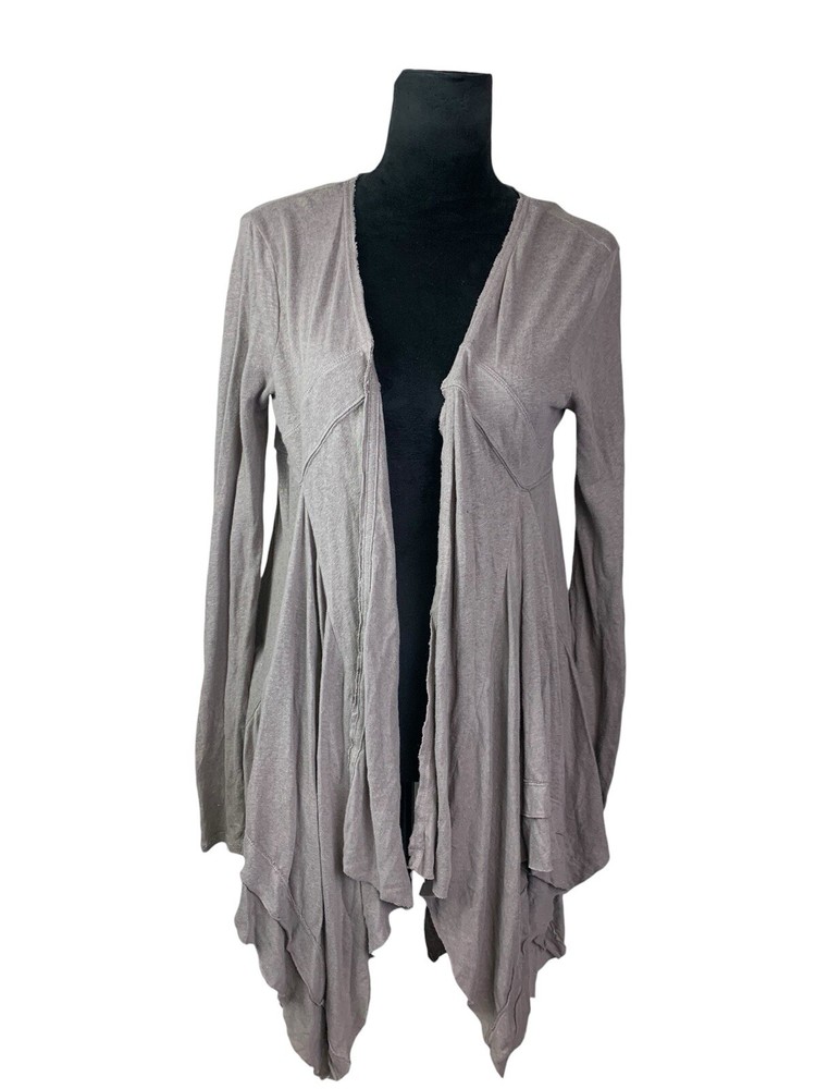 Free People Beach Size S Linen & Cotton Draping Open Front Cardigan