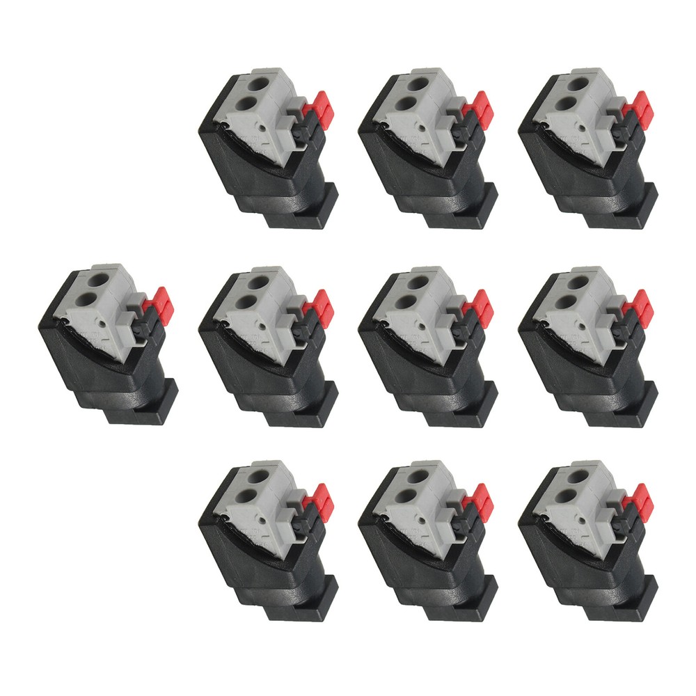 10pcs 5.5x2.1mm DC Power Jack Screwless Quick Connect for 12V/24V LED