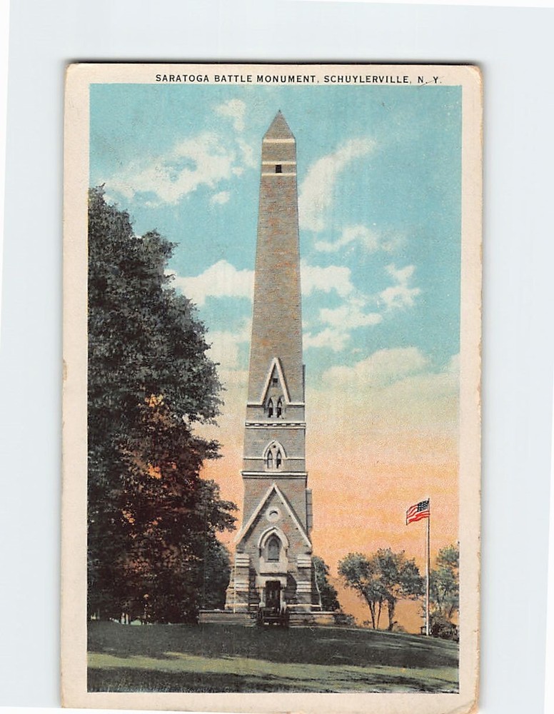 Postcard Saratoga Battle Monument Schuylerville New York USA
