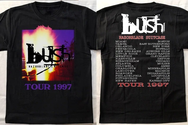 Bush Razorblade Suitcase Tour 1997 T-Shirt, Bush Band Shirt, Bush Rock Tour 1997