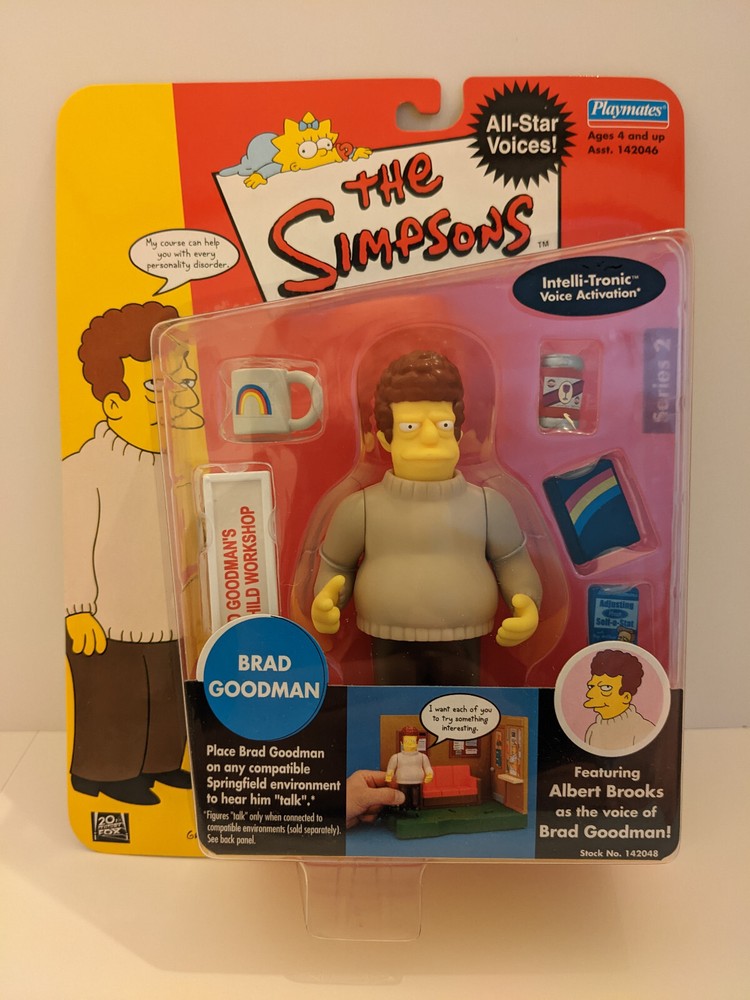 The Simpsons BRAD GOODMAN (ALBERT BROOKS) CELEBRITY SERIES 2 Playmates Figure