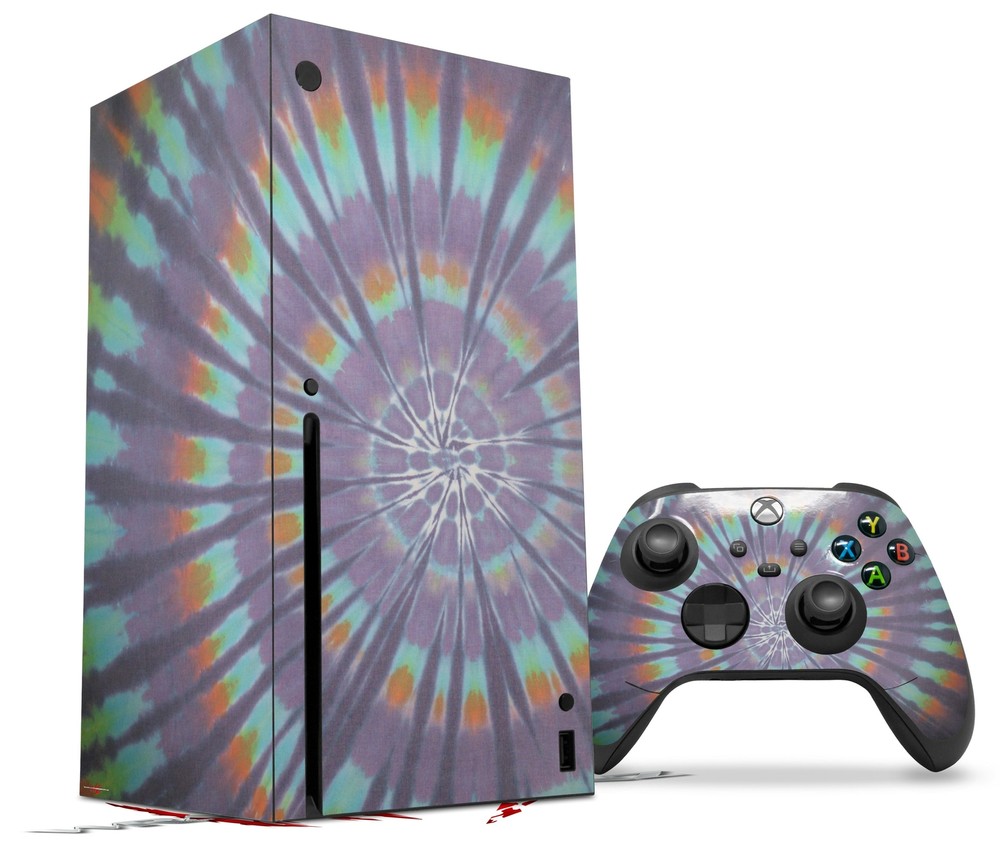 Skins XBOX Series X Console Controller Tie Dye Swirl 103