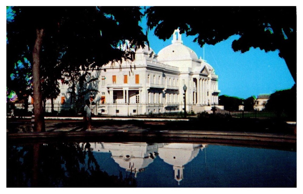 1950s National Palace Building Port-au-Prince Haiti Vintage Postcard