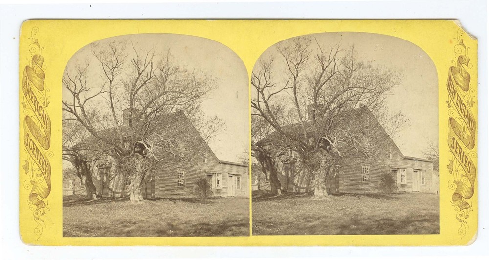 D1139~ MASSACHUSETTS – Ancient Residence c.1870s Stereoview