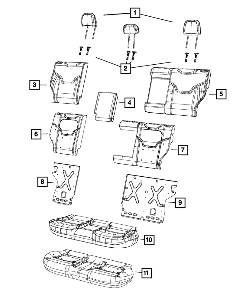 Genuine Mopar Seat Back Foam 68289807AB