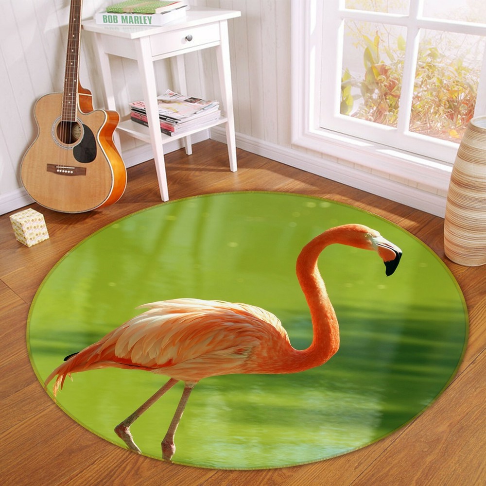 3D Flamingo By The River O1655 Animal Non Slip Rug Mat Elegant Photo Carpet Fay