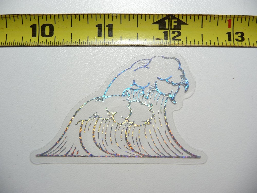 Holographic Ocean Waves Sticker Decal Sea Life Sparkle Glitter