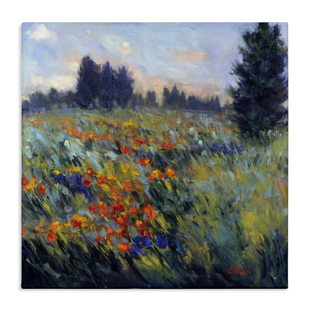Alexi Fine’s Vibrant Flower Meadow Landscape Canvas Wall Art