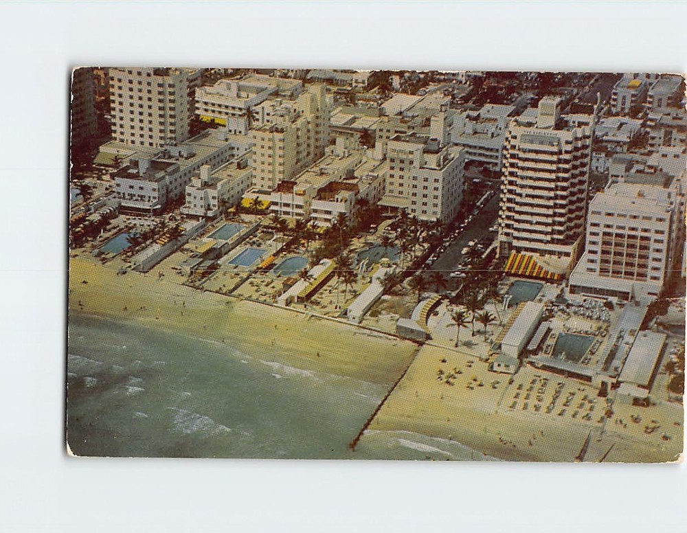 Postcard Luxurious Oceanfront Hotels Miami Beach Florida USA