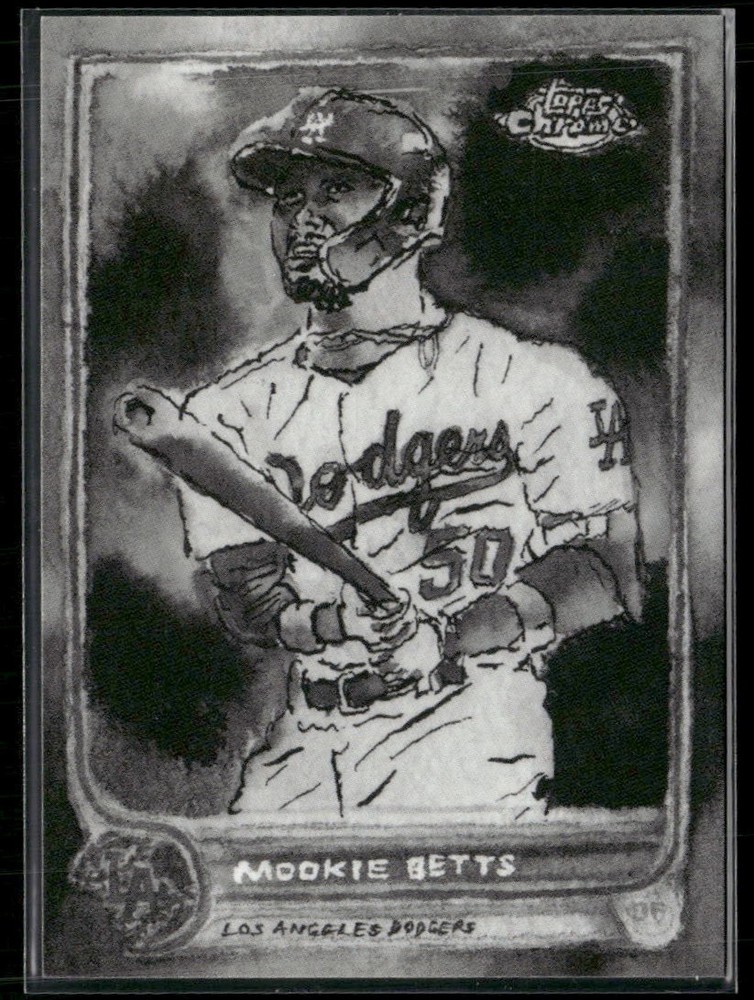 2025 Topps Shoebox Treasures Mookie Betts Greyscale /75 Los Angeles Dodgers