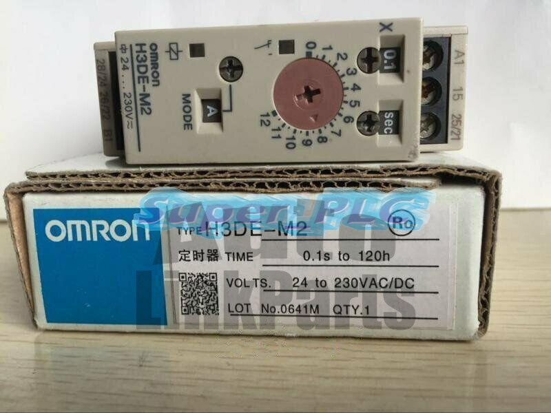 New 1Pcs OMRON Time Relay H3DE-M2 24-230V