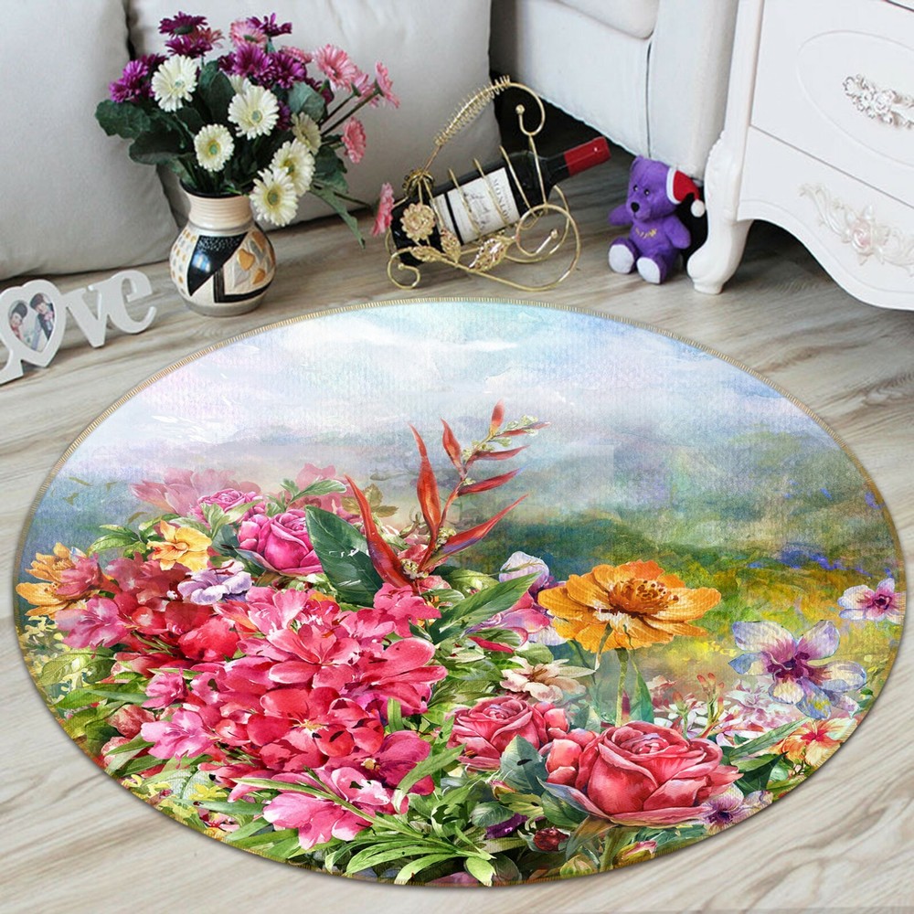 3D Painted Pink Garden NAO5797 Game Rug Mat Elegant Photo Carpet Mat Fay