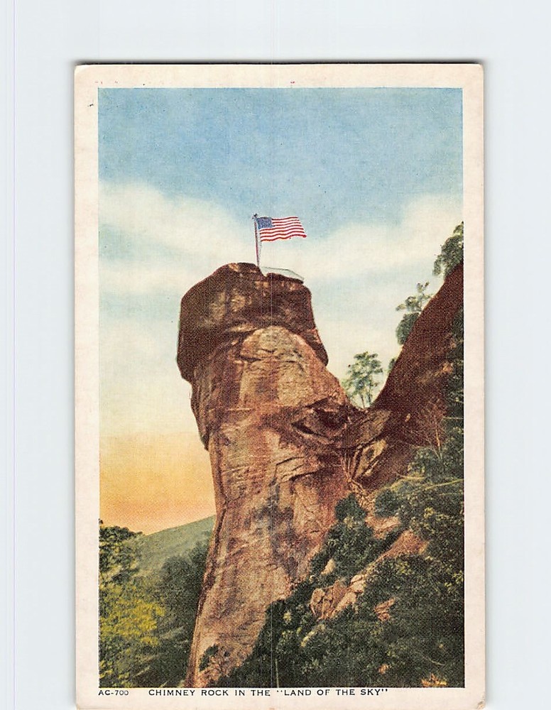 Postcard Chimney Rock North Carolina USA