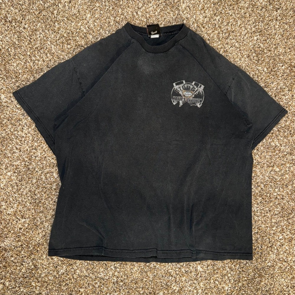Harley Davidson Sturgis South Dakota Vintage Graphic T-Shirt Black Mens XL