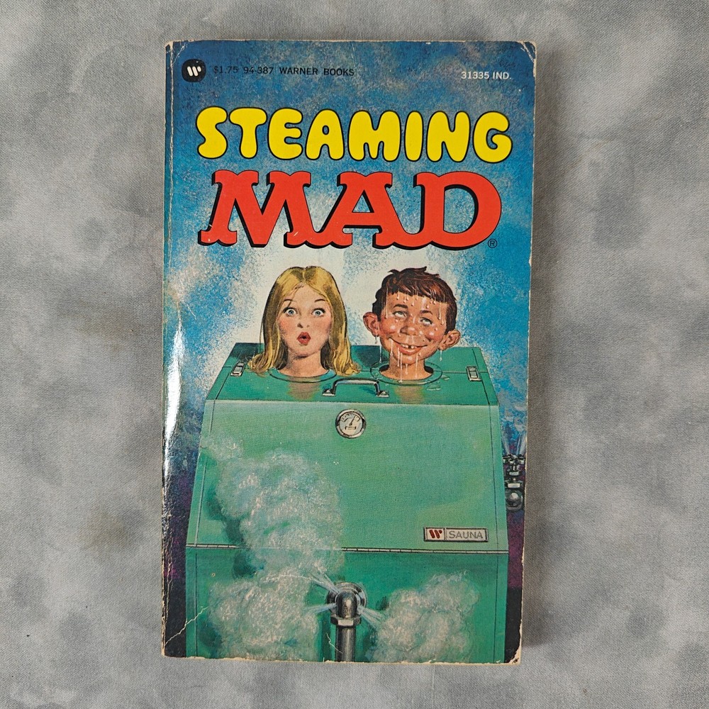 Vintage 1975/81 Steaming MAD Warner Books Paperback Alfred E Neuman Humor Comic