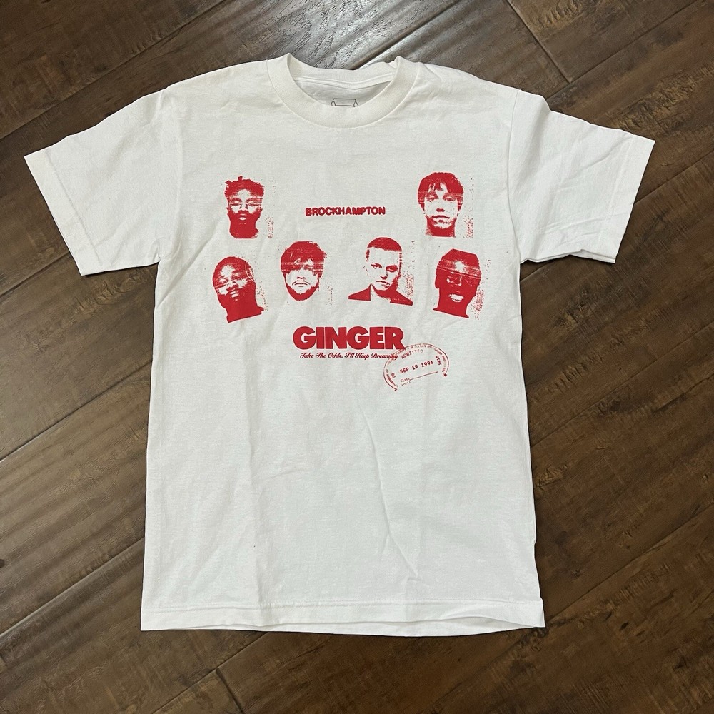 Ginger Brockhampton T-Shirt Mens Graphic White Tour Merch Rap Tee Kevin Abstract-image