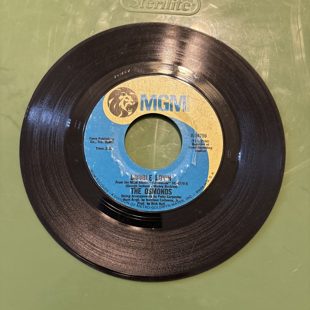 The Osmonds -Double Lovin'/Chilly Winds Vinyl 45 RPM 7