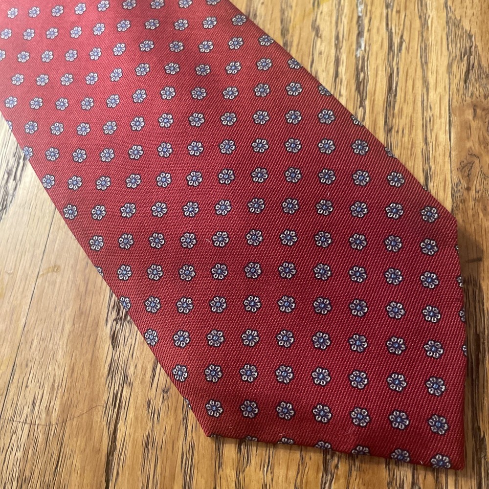 Vintage EUC Bert Pulitzer Silk Foulard Tiny Floral Tie Men’s USA Made Necktie