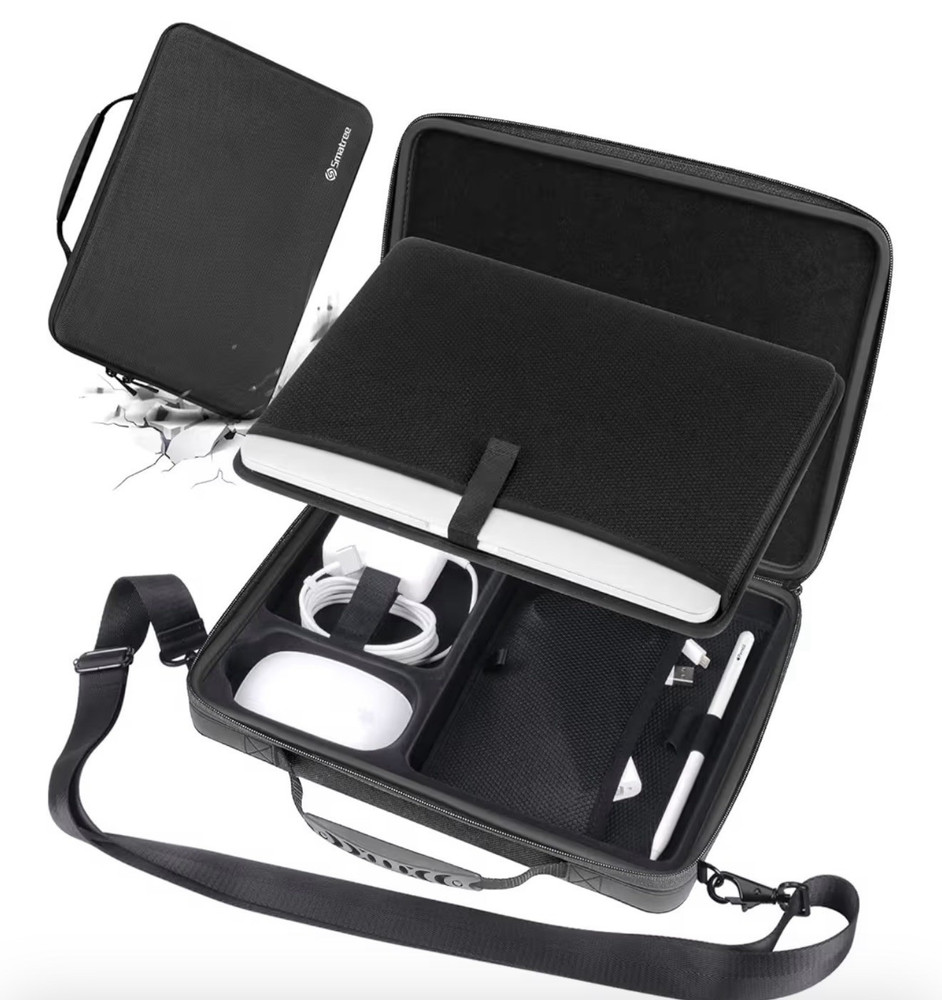 Smatree Black EVA Laptop Briefcase Case A3 297x420mm YKK Zippers Strap