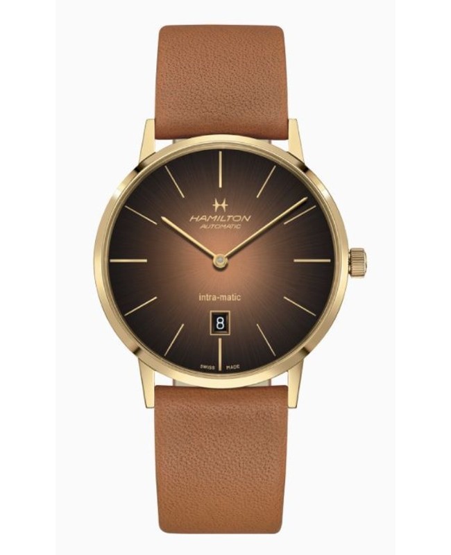 Hamilton American Classic Intra-Matic Auto Brown Leather Men's Watch H38475501