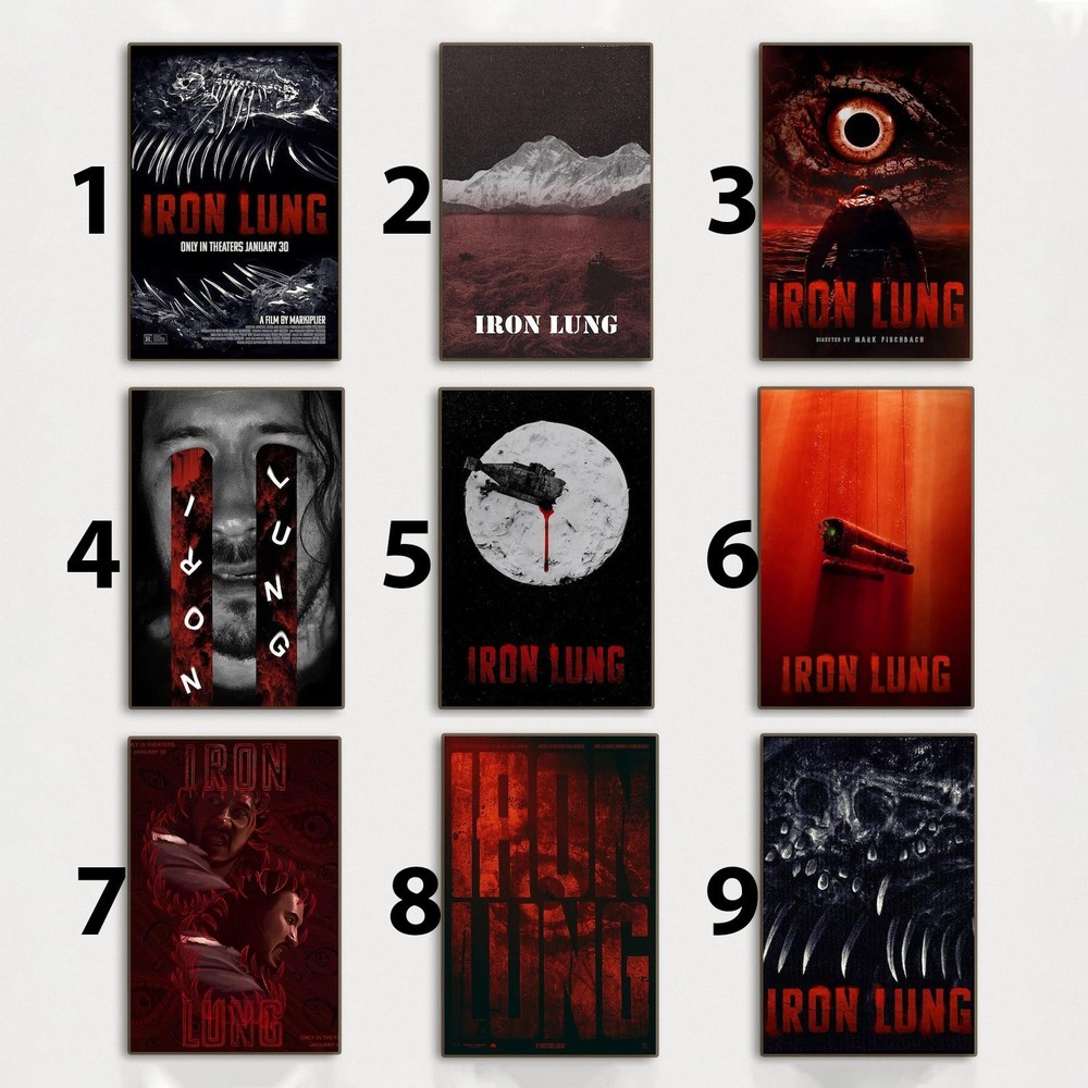 Iron Lung Psychological Horror Movie Poster Collection
