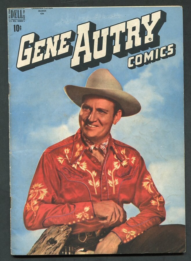 1949 #25 GENE AUTRY  WESTERN DELL COMIC BOOK..RARE CANADIAN VG/FINE