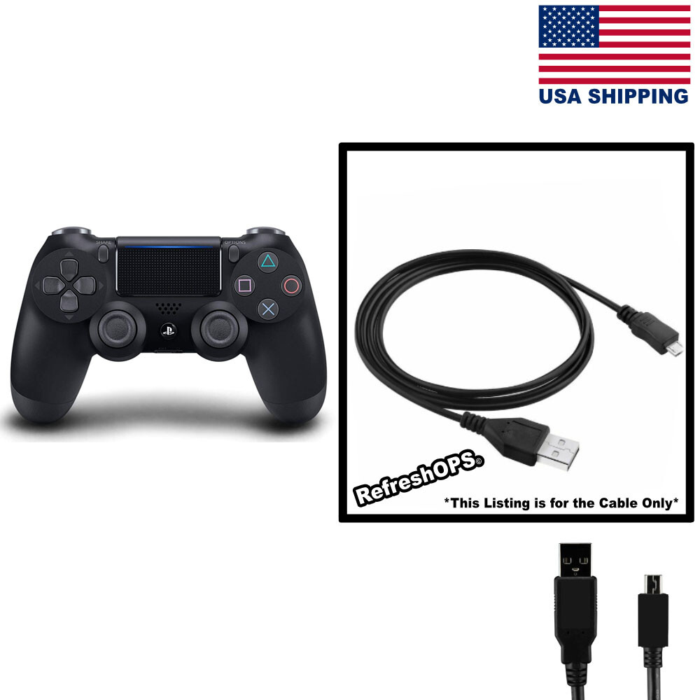 DualShock Wireless Controller PlayStation 4 USB Cable Transfer Cord Replacement