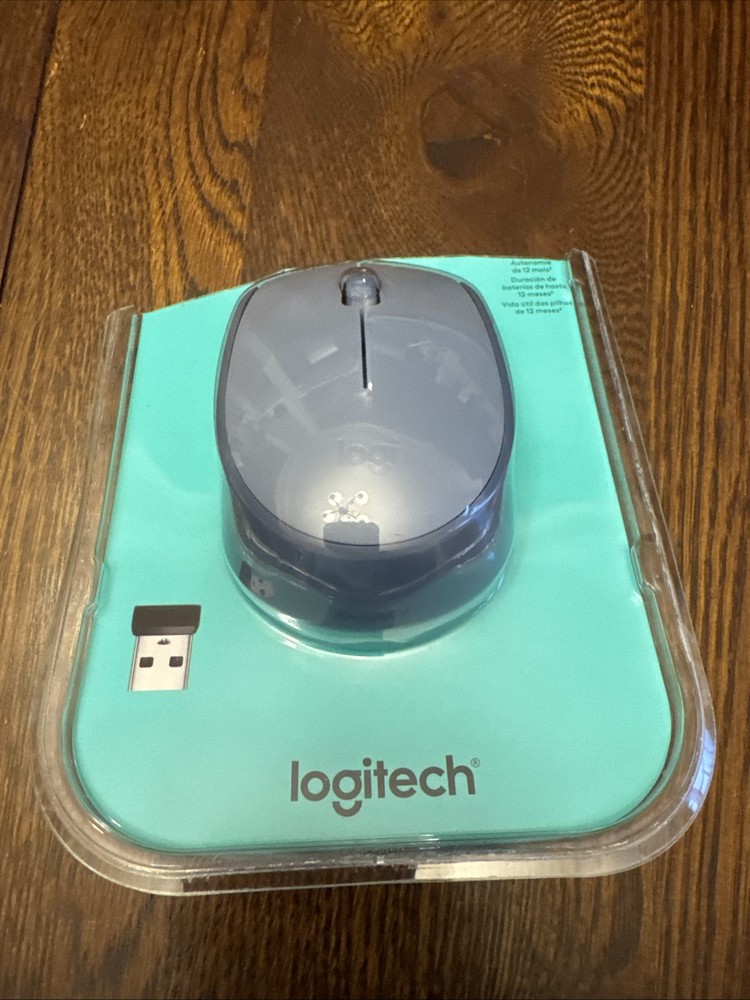 Logitech M170 Wireless Mouse Ambidextrous Blue Grey