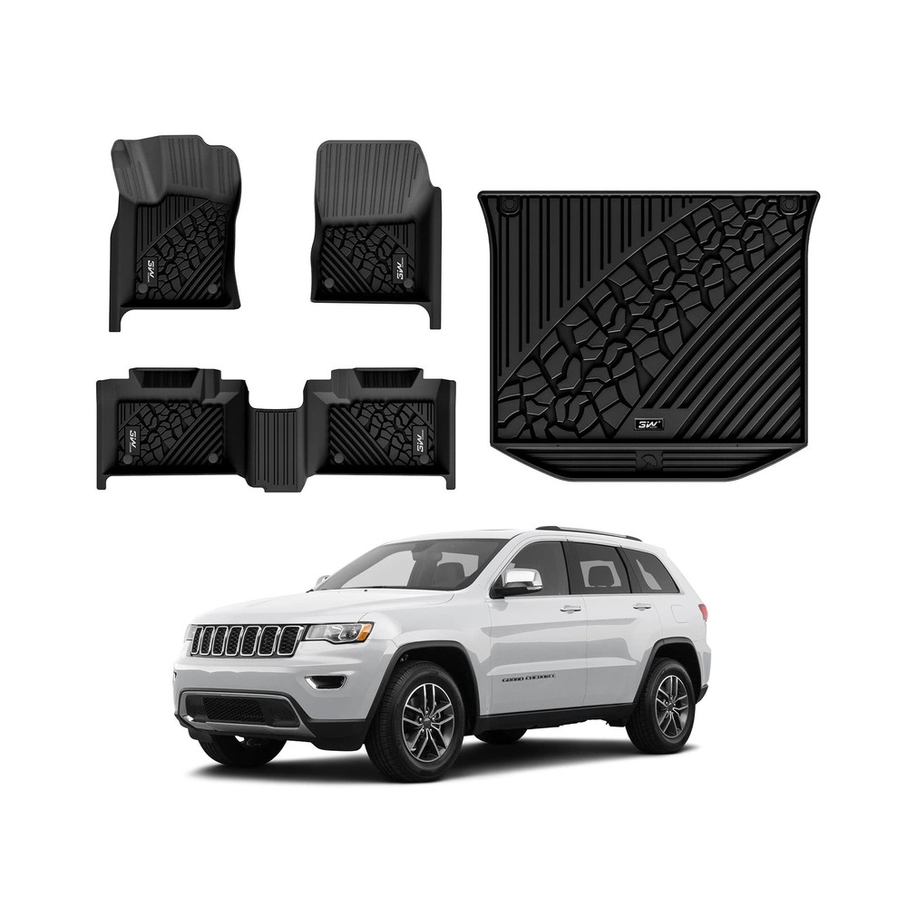 3W Floor Mats and Cargo Liner Fit for Jeep Grand Cherokee 2016-2021/ Grand Ch...