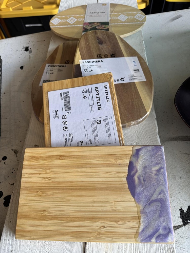 Charcuterie & Serving Board Bundle IKEA FASCINERA APTITLIG + Folding Tray 5 Pc
