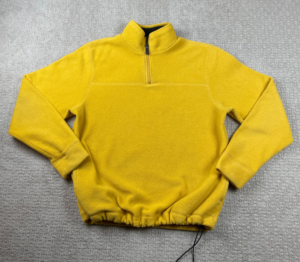Vintage GAP Jacket Mens M Yellow Fleece 1/4 Zip Pullover Outdoors Expedition 90s