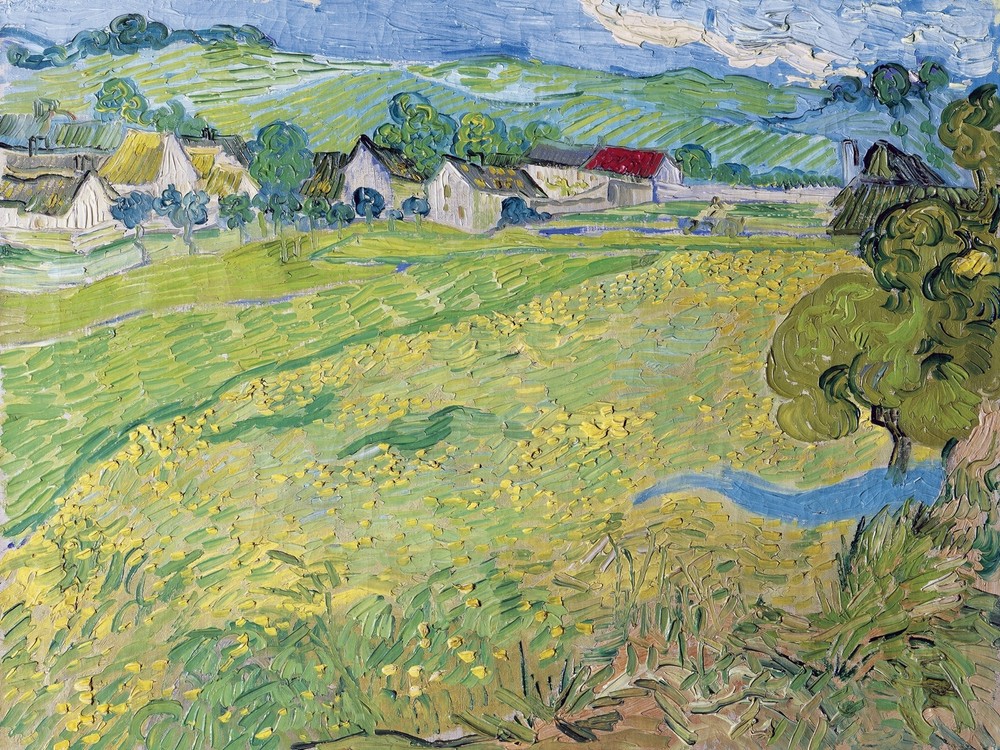 Decoration Poster.Les Vessenots by Van Gogh art painting.House Room decor.11338