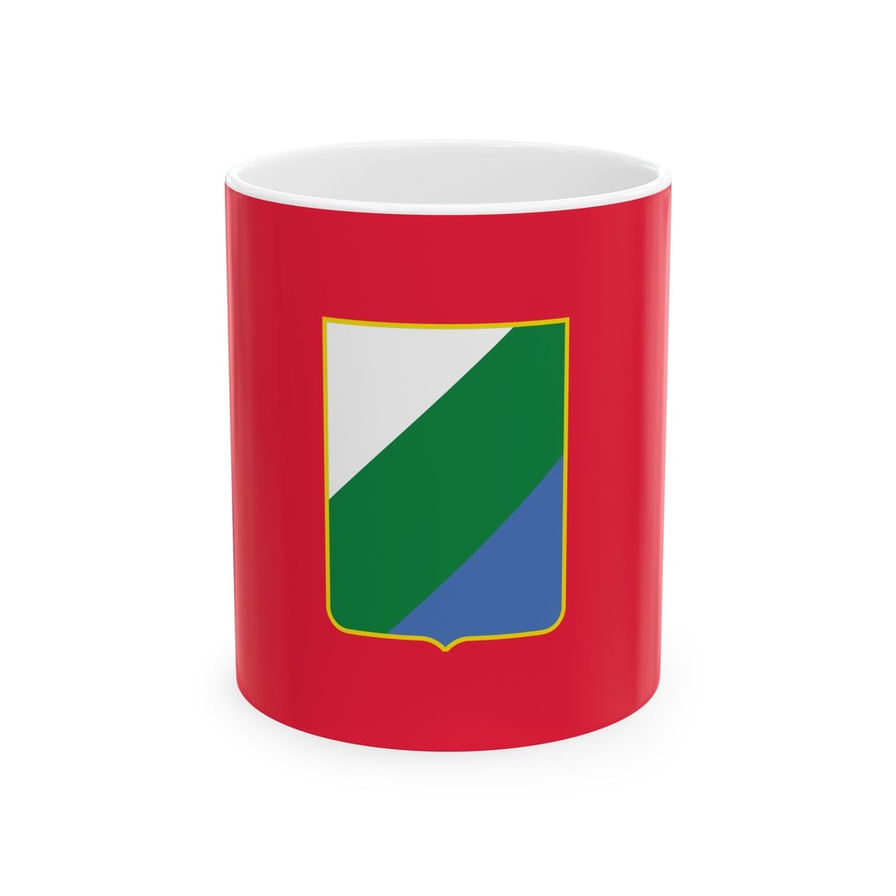Abruzzo Italy Flag White Ceramic Coffee Mug-image