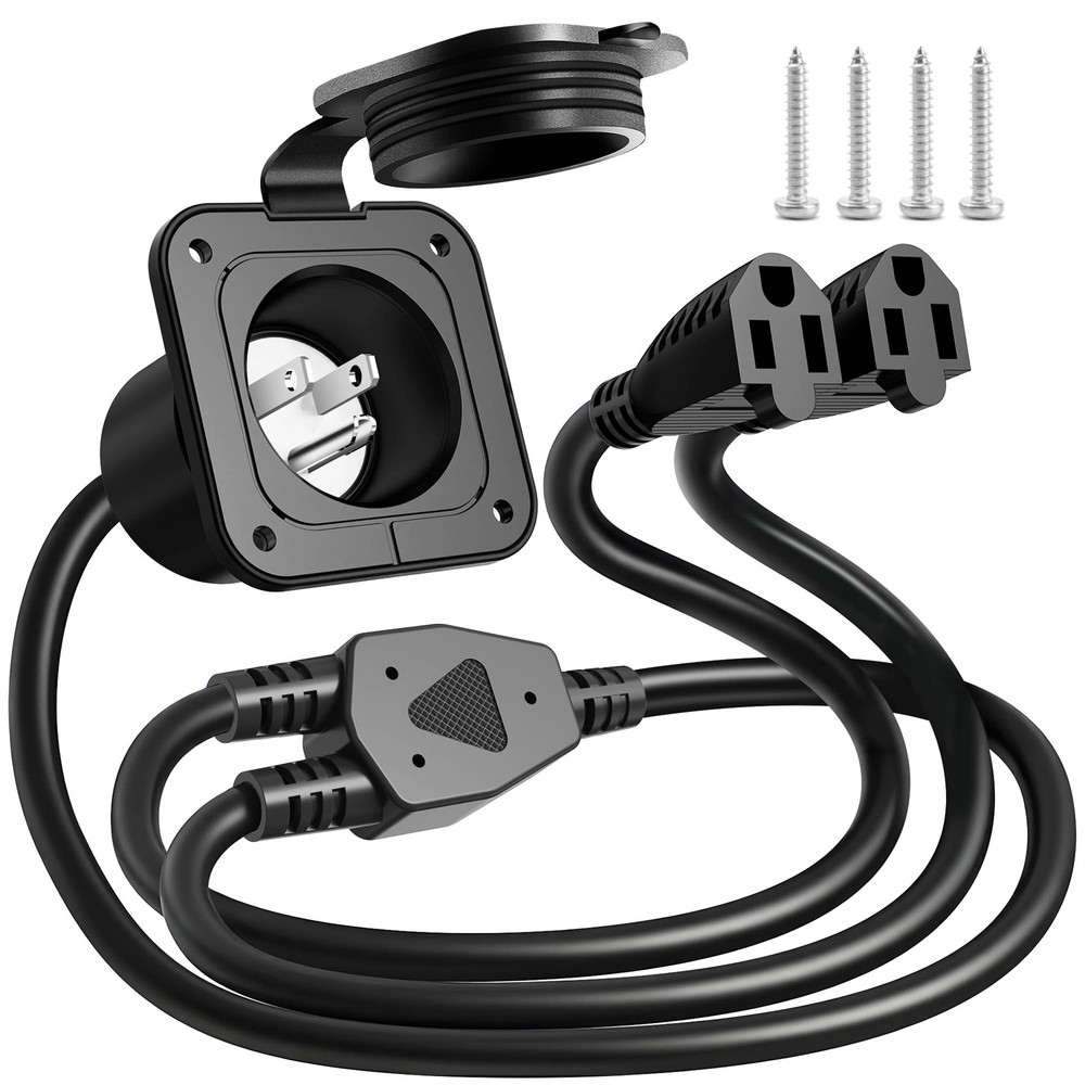 15A AC Port Plug Shore Power Inlet Dual 18